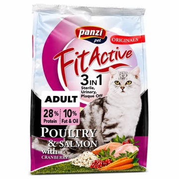 FitActive Cat 1,5kg 3in1 Poultry&amp;Salmon with Cranberry