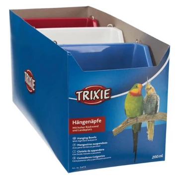 Trixie Hanging Bowl - itató/etető tál (műanyag) díszmadarak részére (200ml/11x9cm)