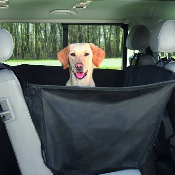 KT26.Trixie Protective Car Seat Cover with Side Parts, dividable - autós üléstakaró (hátsó ülésre,fekete) 1,50x1,35m