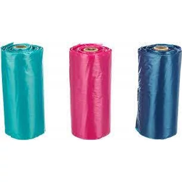 Trixie Poop Bag - kutyaürülék zacskó (füllel,műanyag,vegyes színekben) 15db/rolni (3db rolni/csomag)