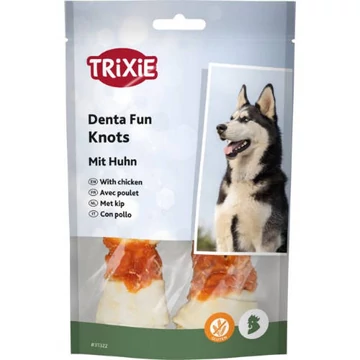 Trixie Denta Fun Knotted Chicken Chewing Bone - jutalomfalat (csomózott csont csirkével) 11cm (2db/70g)