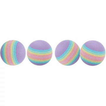 Trixie Set of Rainbow Balls - habszívacs játék (labda) macskák részére (4db/Ø4cm)