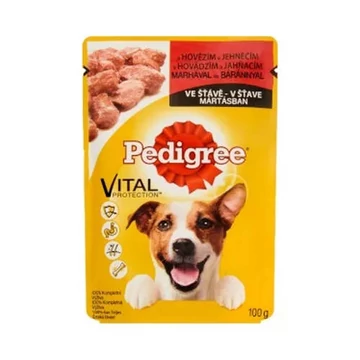 Pedigree Adult BeefLamb - Nedves eledel (marha,bárány mártásban) kutyák részére (100g) 24db/#