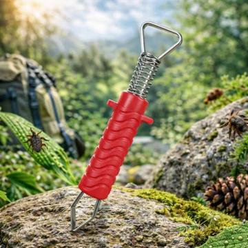 Trixie Tick Tweezers - kullancs csipesz (fekete,piros) kisállatok részére (8cm)