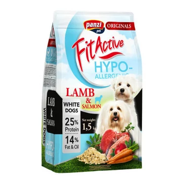 FitActive Hypoallergenic White Dogs - Száraztáp fehér kutyák számára (1,5 kg)