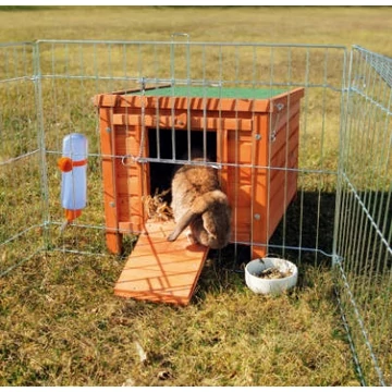 KT26.Trixe Small Animal Home - Kültéri, kifutóhoz csatlakoztatható rágcsáló ház (60x47x50cm)