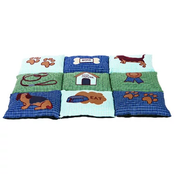 KT26.Trixie Patchwork Cushion - pecsvörk párna (kék,zöld) kutyák részére (80x55cm)