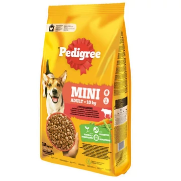 Pedigree Száraz 12kg Adult Mini Szárazeledel - Marhahússal és zöldséggel (12kg)