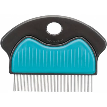 Trixie Flea and Dust Comb - Bolha és tetű fésű, műanyag, gumírozott résszel (7cm)