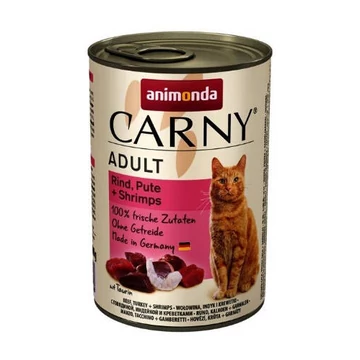 Animonda Carny Adult (marha,pulyka,garnélarák) konzerv - Felnőtt macskák részére (400g)