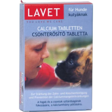 Lavet Calcium Tabletten - Vitamin készítmény (csonterősítő) kutyák részére 50g/50db tbl.