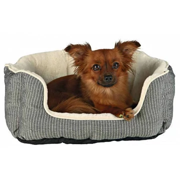 Trixie Bed Davin - szögletes, peremes ágy (szürke/krém) kisállatok részére (60x45cm)