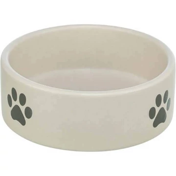 KT26.trixie 25222 tál, mancs mintás kerámia 1,4l 20cm, szürke