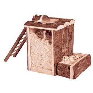Trixie Play and Burrow Tower - torony játék (kéregfából) hörcsögök részére (25x24x20cm)