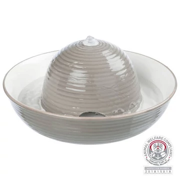 Trixie Drinking Fountain Vital Flow - vízforgatós itató (kerámia, szürke) 1,5 l/ø28×12cm