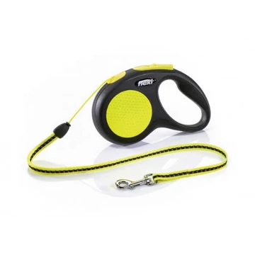 KT.Flexi New Neon "S" - zsinóros automata póráz sárga (5m)
