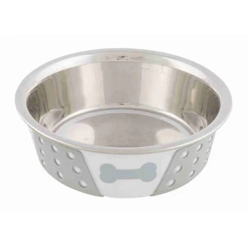 Trixie Stainless Bowl - Rozsdamentes tál, szilikon bevonattal (Ø14cm/0,4l)