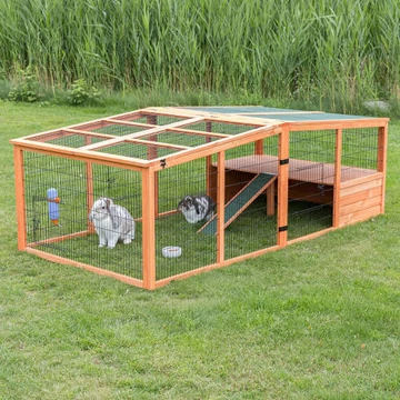 KT26.Trixie XXL Outdoor Run whit Cover - Kültéri kisállatkifutó fedéllel nyulak részére (233x79x116cm)