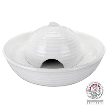 Trixie Drinking Fountain Vital Flow - vízforgatós itató (kerámia, szürke) 0,8 l/ø24×10cm