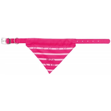 KT24:Premium Collar with Neckerchief - nyakörv kendővel - fukszia (M) 37-47cm/20mm