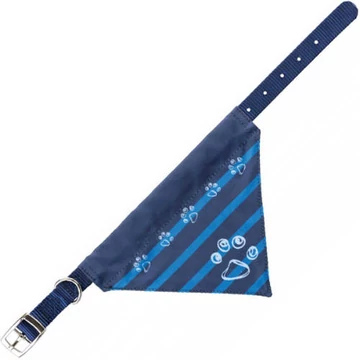 KT24:Premium Collar with Neckerchief - nyakörv kendővel - indigókék (M-L) 43-55cm/25mm