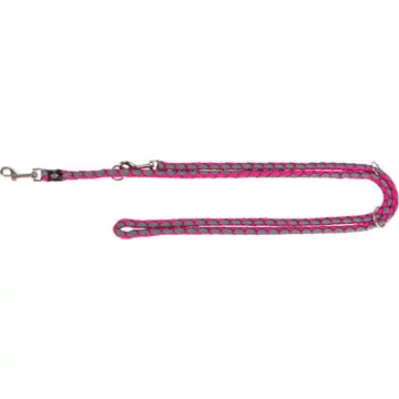 Trixie prémium állítható póráz - rózsaszín/szürke - (S-M) 2m/12mm