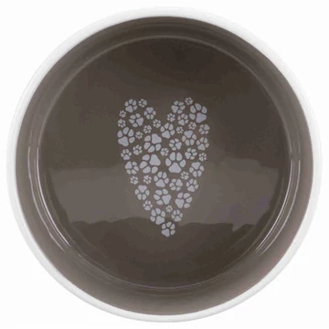 Trixie Pet's Home Ceramic Bowl - kerámia tál (mintás, fehér/tópszín) kutyák részére (0,3l/Ø12cm)
