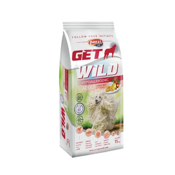 Panzi GetWild Adult Hypoallergenic LambRice száraztáp - Bárány-Rizs (Hipoallergén, 15kg)