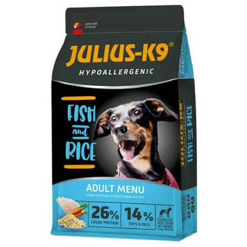 JULIUS-K9 ADULT HYPOALLERGENIC FishRice (halrizs) száraztáp 12kg