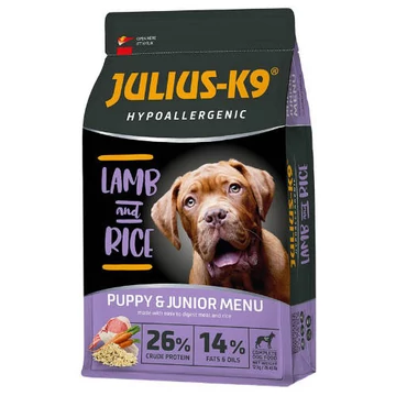 JULIUS-K9 PuppyJunior Hypoallergenic száraztáp kölyök kutyák számára (bárány,rizs) 3kg