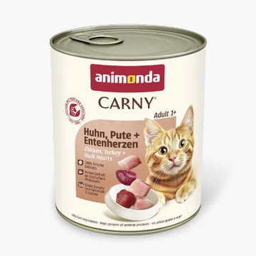 Animonda Carny Adult ( csirke,pulyka, kacsa) konzerv - Felnőtt macskák részére (800g)