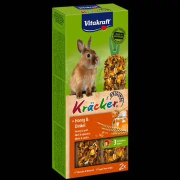 Vitakraft Kracker Dupla Rúd (méz,tönköly) – kiegészítő eleség törpenyulak részére (2x56g)