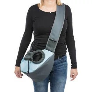 KT25.Trixie Sling Front Carrier - féloldalas szállítótáska (világosszürke/sötét szürke) kutyák részére (50x25x18cm)