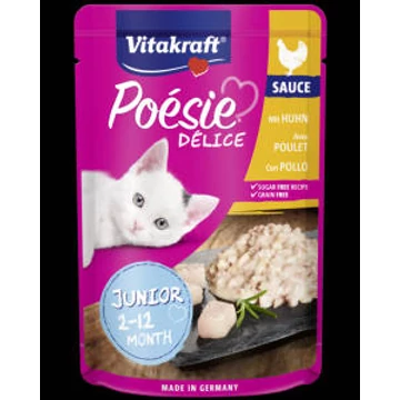 Vitakraft Junior Poésie Déli Sauce - nedvestáp (csirkemell) kölyök macskák részére (85g)