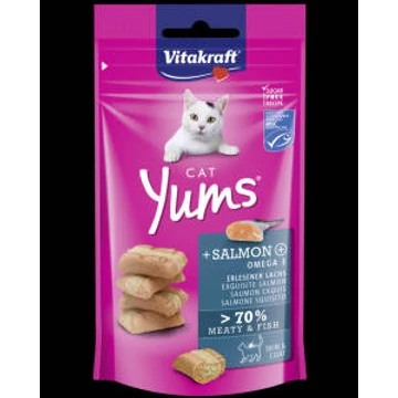 Vitakraft Cat Yums Snack - puha jutalomfalat (lazaccal) macskák részére (40g)