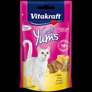 Vitakraft Cat Yums Snack - puha jutalomfalat (sajttal) macskák részére (40g)