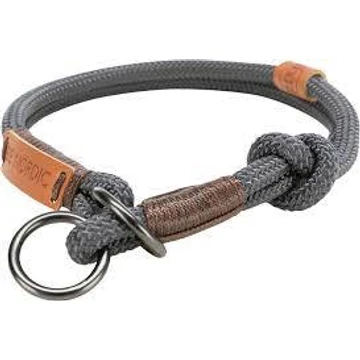 KT26.Trixie Be Nordic Collar - nyakörv fonott kötélből (sötét szürke/barna) XS-S (30cm/Ø6mm)