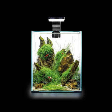 Aquael Shrimp Set Smart DayNnight 19 black - Nano akvárium (fekete) garnélarákoknak és kisebb halaknak (25x25x30cm)