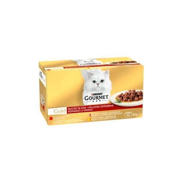 Gourmet Gold Duó Multipack (falatok szószban) nedvestáp - macskák részére (4x85g)