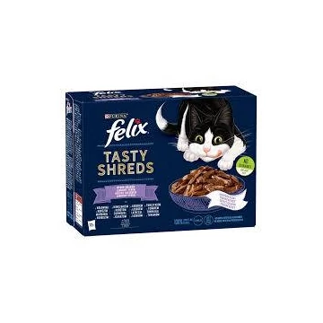 Felix Tasty Shreds (vegyes válogatás - szószban) alutasakos - macskák részére (12x80g)