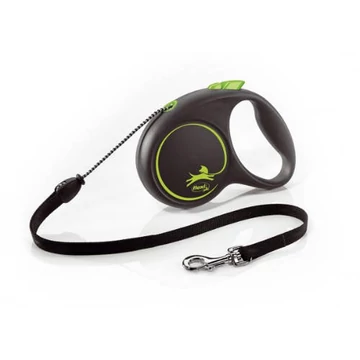 Flexi Black Design "M" (zöld) - zsinóros automata póráz (5m)