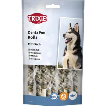 Trixie Denta Fun Fish Chewing Rolls - jutalomfalat (hal) kutyák részére  (10db/12cm) 75g