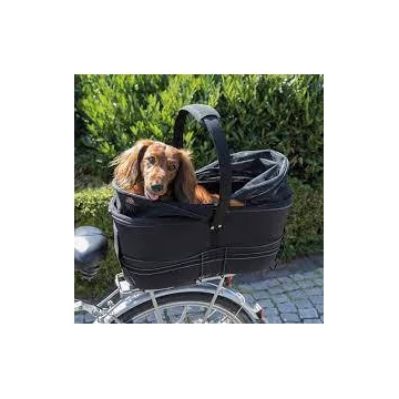 Trixie Dog Bicycle Basket Long for Wide Bike Racks - szállítókosár kerékpárra (fekete) 29x49x60cm