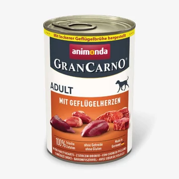 Animonda GranCarno Adult (baromfi szív) konzerv - Felnőtt kutyák részére (400g)