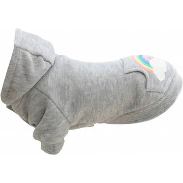 Trixie Rainbow Falls hoodie - kapucnis pulóver (szürke,mintás) kutyák részére (XXS)18cm