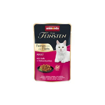 Animonda Vom Feinsten Feines Filets (borjú, csirkemellfilé) alutasakos macskák részére (85g)
