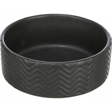 Trixie Ceramic Bowl - kerámia tál (nyomott mintával, fekete) kutyák részére  (0,4l/Ø13cm)