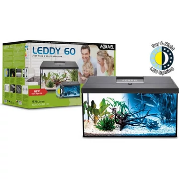 AquaEl Leddy DayNight 60 black - akvárium szett (fekete) 54l/60x30x30cm