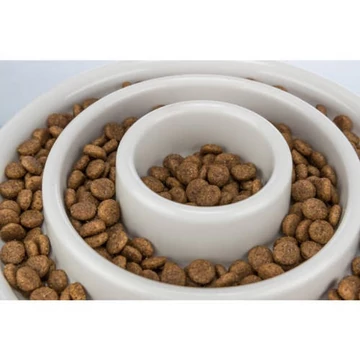 KT26.Trixie Ceramic Bowl -evést lassító tál (műanyag/TPR) kutyák részére (0,45l/23cm), szürke