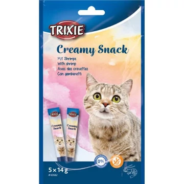 Trixie Creamy Snack with shrimp - jutalomfalat (garnélarák) macskák részére (5×14g)